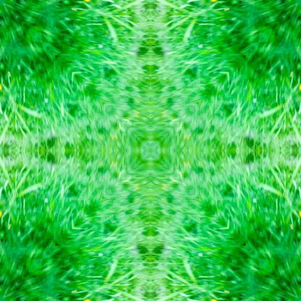 コンピュータグラフィックス イラスト 正方形のパターン 緑の異なる色合いの万華鏡 エメラルドだ 魔法で超現実的でパッチワーク — ストック写真