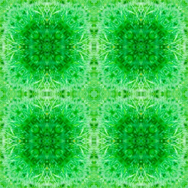 Computer Graphics Illustration Square Pattern Kaleidoscope Different Shades Green Emerald — Stock Photo, Image
