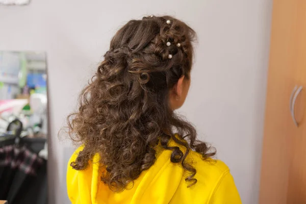 Interesting Women Hairstyles Made Masters — Stock Photo, Image