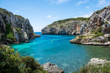 Menorca adasında güzel Cales Koyular