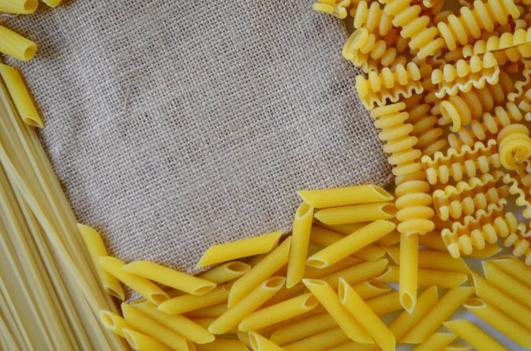 Background Different Pasta — Stock Photo, Image