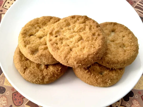 Galleta Pastelería Galleta Sobre Fondo Blanco Aislado — Foto de Stock