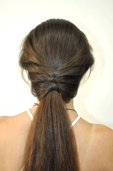 Причёска Длинных Волосах — стоковое фото