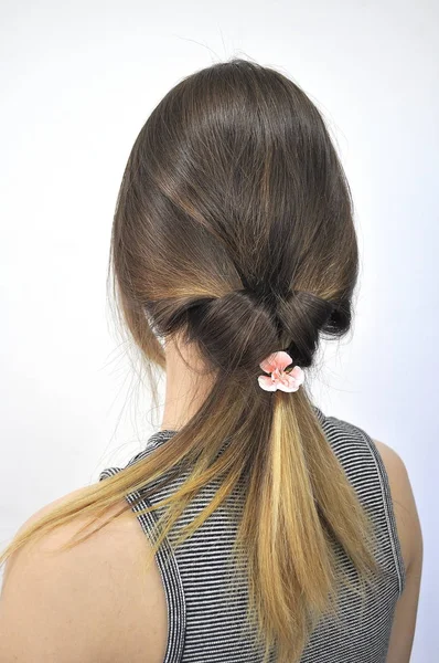 Hairstyle Long Hair — Stock Photo, Image