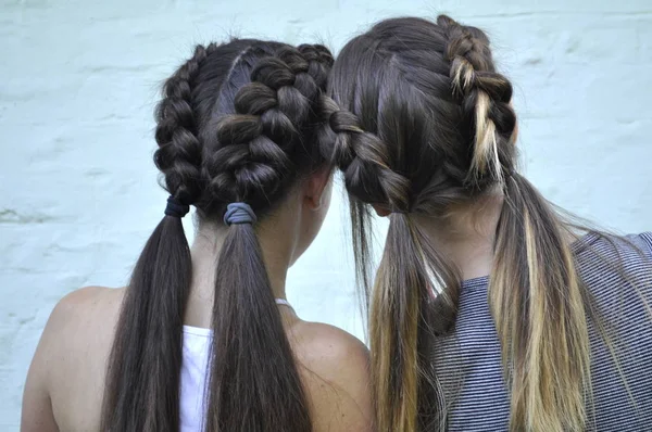 Frisur Auf Langen Haaren — Stockfoto