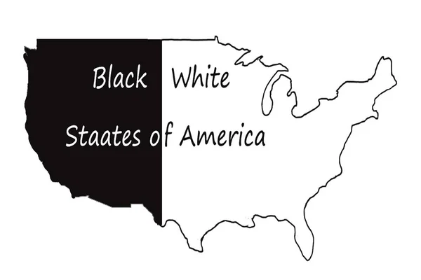 人種差別をやめろ 黒が重要 米国の黒人の人権に関するバナーを抗議する 地図黒白人アメリカ ロイヤリティフリーのストック画像