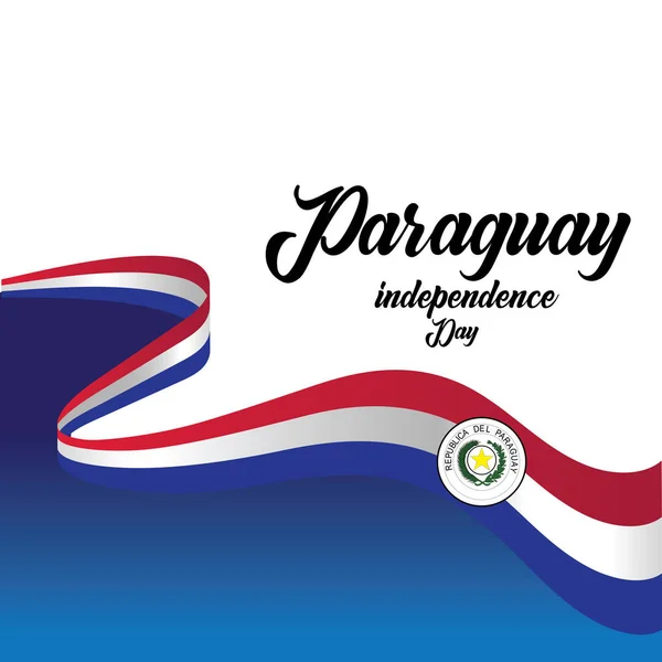 Vektorillustration eines Hintergrundes für einen glücklichen Unabhängigkeitstag in Paraguay. - Vektor — Stockvektor