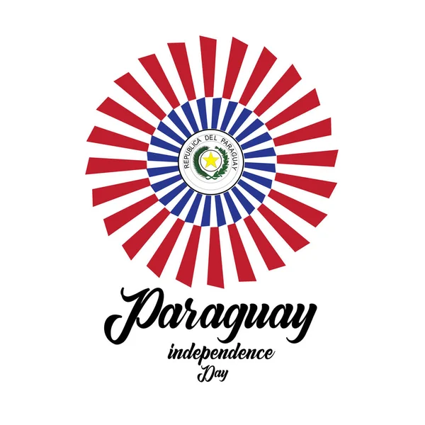 Vector illustration of a background for Paraguay Happy Independence day. - Vector — Stock Vector