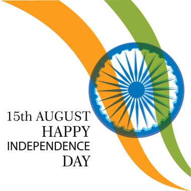 Yaratıcı Hint Ulusal Bayrağı arka plan, Zarif Afiş, Afiş veya tasarım için 15 Ağustos, Mutlu Bağımsızlık Günü kutlama. - Vektör