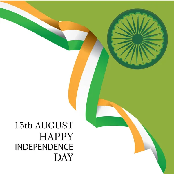Creative Indian tło flagi narodowej, elegancki plakat, banner lub projekt 15 sierpnia, Happy Święto Niepodległości uroczystości. -Wektor — Wektor stockowy