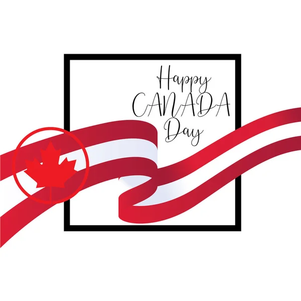 Plantilla vectorial feliz día canada - Vector — Archivo Imágenes Vectoriales