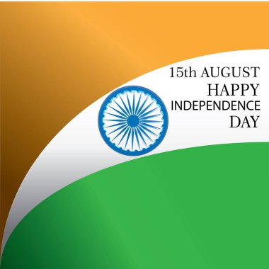 Yaratıcı Hint Ulusal Bayrağı arka plan, Zarif Afiş, Afiş veya tasarım için 15 Ağustos, Mutlu Bağımsızlık Günü kutlama. - Vektör