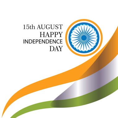 Yaratıcı Hint Ulusal Bayrağı arka plan, Zarif Afiş, Afiş veya tasarım için 15 Ağustos, Mutlu Bağımsızlık Günü kutlama. - Vektör