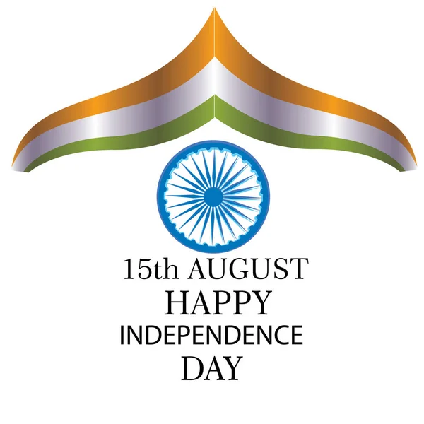 Kreatív indiai nemzeti zászló háttér, elegáns poszter, banner vagy Design for augusztus 15, boldog függetlenség napja ünnepe. -Vektor — Stock Fotó