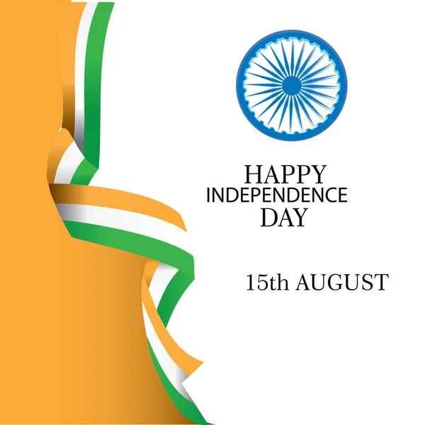 Kreativer Hintergrund der indischen Nationalflagge, elegantes Plakat, Banner oder Design für den 15. August, fröhliche Feier zum Unabhängigkeitstag. - Vektor — Stockfoto