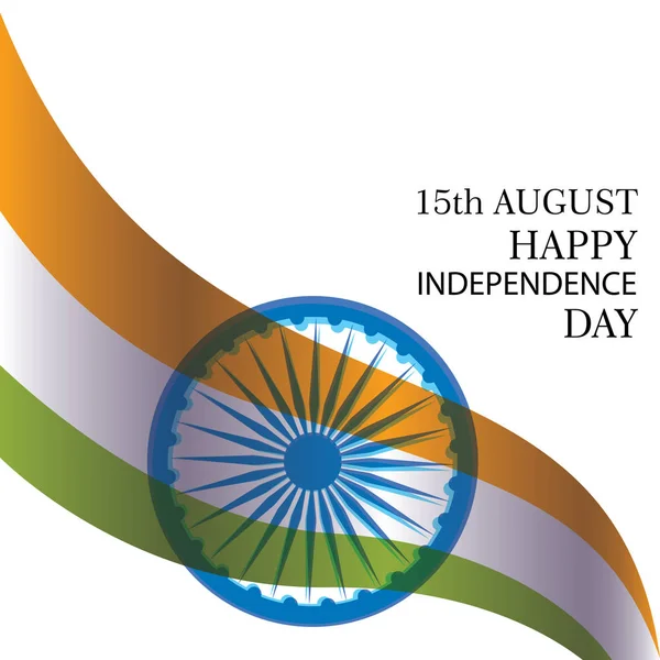 Creative Indian tło flagi narodowej, elegancki plakat, banner lub projekt 15 sierpnia, Happy Święto Niepodległości uroczystości. -Wektor — Zdjęcie stockowe