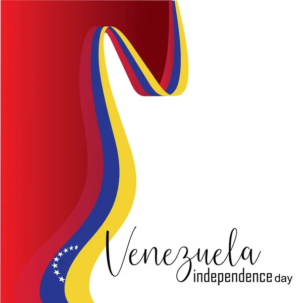 Ilustración vectorial del feliz Día de la Independencia de Venezuela — Archivo Imágenes Vectoriales