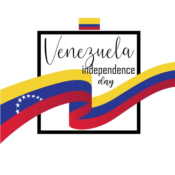 Ilustración vectorial del feliz Día de la Independencia de Venezuela — Archivo Imágenes Vectoriales