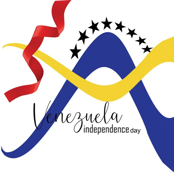 Illustration vectorielle du Happy Venezuela Independence Day — Image vectorielle