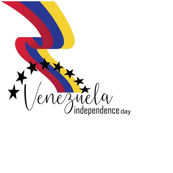 Vector illustratie van Happy Venezuela Independence Day — Stockvector