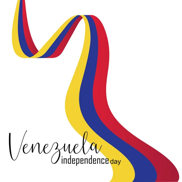 Vektorová ilustrace dne nezávislosti Venezuely — Stockový vektor