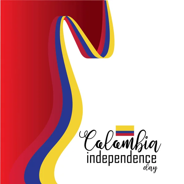 ハッピーコロンビア独立記念日ベクトル — ストックベクタ