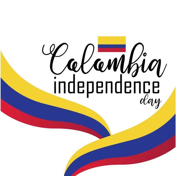 Feliz Colombia Día de la Independencia vector — Archivo Imágenes Vectoriales