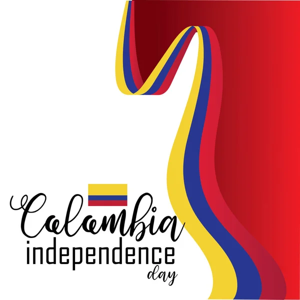 Feliz Colombia Día de la Independencia vector — Archivo Imágenes Vectoriales