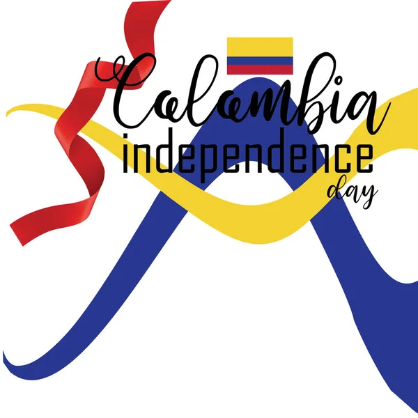 Happy Colombia vecteur Jour de l'indépendance — Image vectorielle