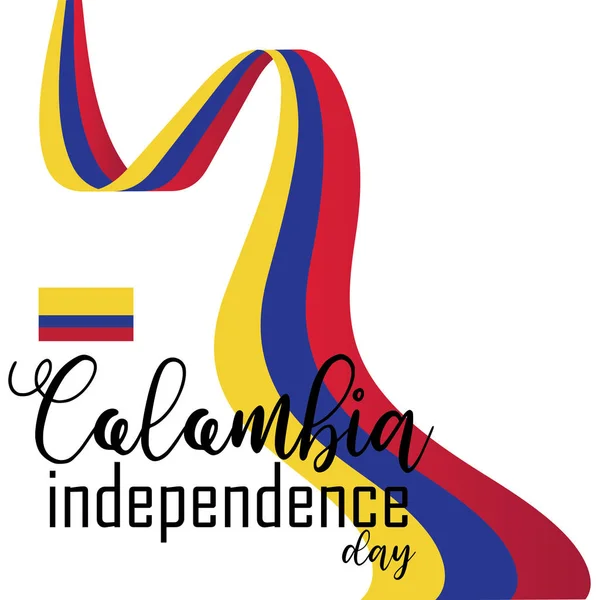 Feliz Colombia Día de la Independencia vector — Archivo Imágenes Vectoriales