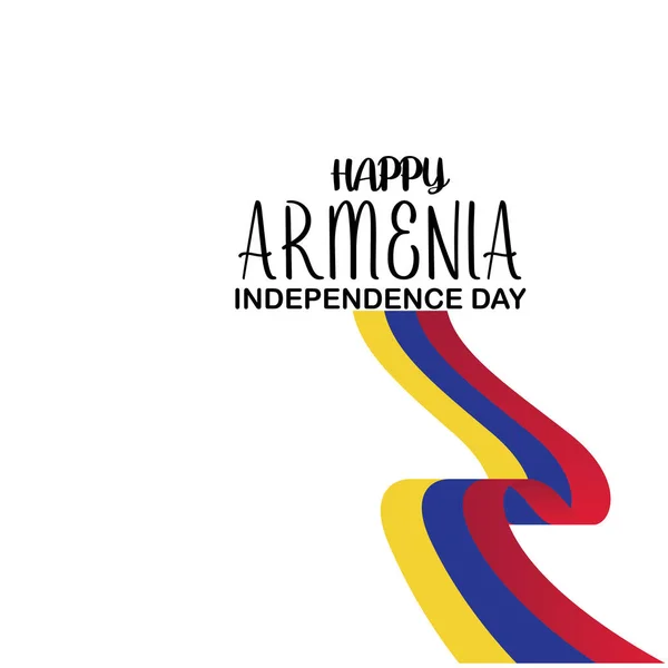 Plantilla vectorial feliz día de independencia Armenia. Diseño para banner, tarjetas de felicitación o impresión. Celebración del Día Nacional. - Vector — Vector de stock