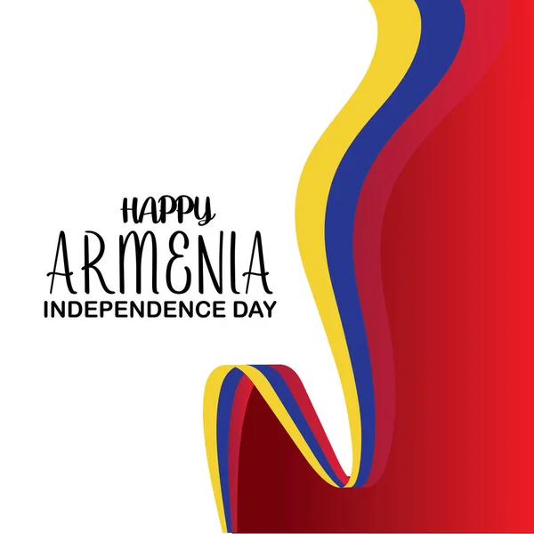 Plantilla vectorial feliz día de independencia Armenia. Diseño para banner, tarjetas de felicitación o impresión. Celebración del Día Nacional. - Vector — Vector de stock