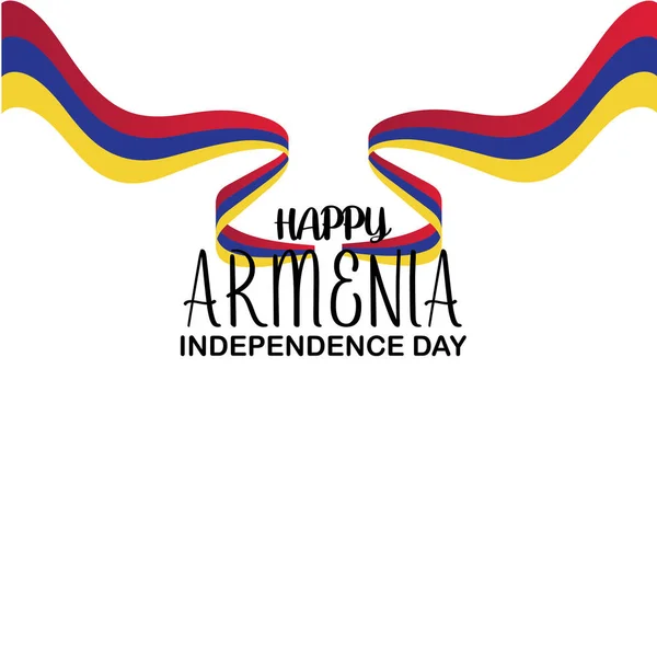 Mutlu Ermenistan bağımsızlık günü vektör şablonu. Banner, tebrik kartları veya baskı için tasarım. Kutlama ulusal gün. - Vektör — Stok Vektör