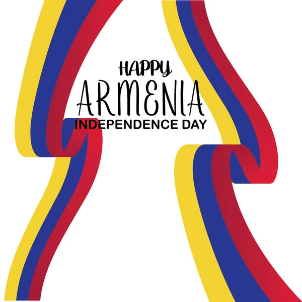 Šťastná šablona dne nezávislosti Arménie. Design pro nápis, blahopřání nebo tisk. Celostátní svátek. -Vektor — Stockový vektor