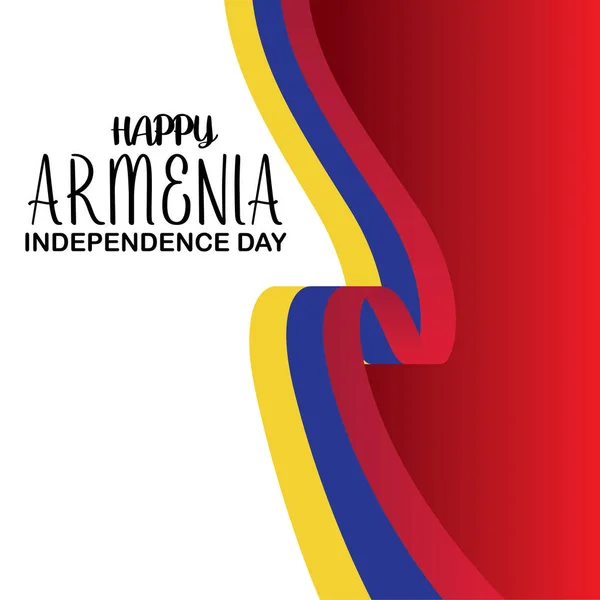 Modelo vetor dia independência feliz Armênia. Design para banner, cartões de felicitações ou impressão. Dia nacional de celebração. - Vector — Vetor de Stock