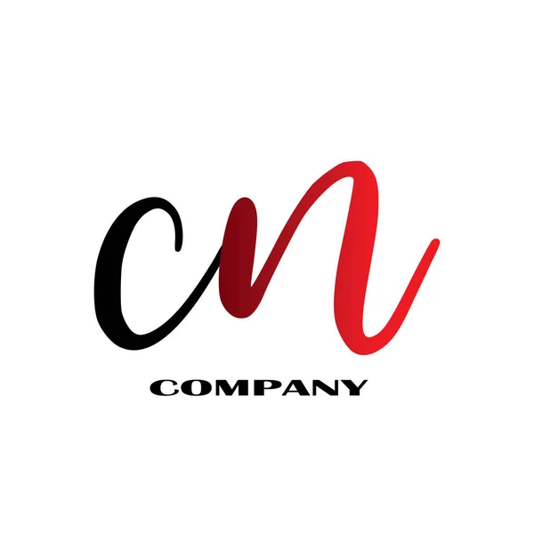 Carta Inicial CN Linked Design Logo - Vector —  Vetores de Stock