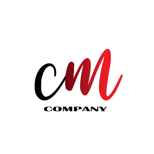 Initial Letter CM Linked Design Logo - Vector — Stock Vector