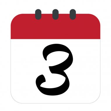 Düz takvim Simgesi. Duvardaki takvim. Vektör illüstrasyon. - Vektör