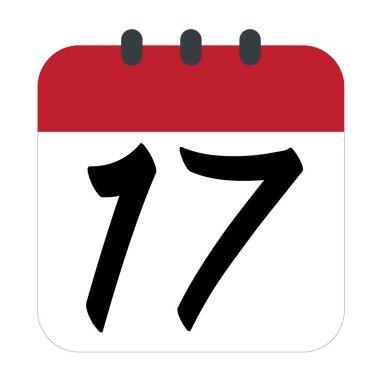 Düz takvim Simgesi. Duvardaki takvim. Vektör illüstrasyon. - Vektör