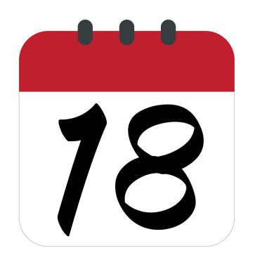 Düz takvim Simgesi. Duvardaki takvim. Vektör illüstrasyon. - Vektör