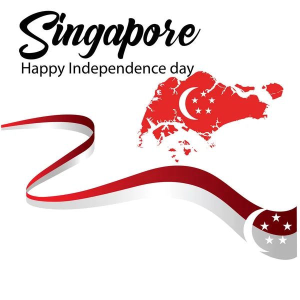 Singapore Independence Day Celebration Vector Illustration — Stock Vector