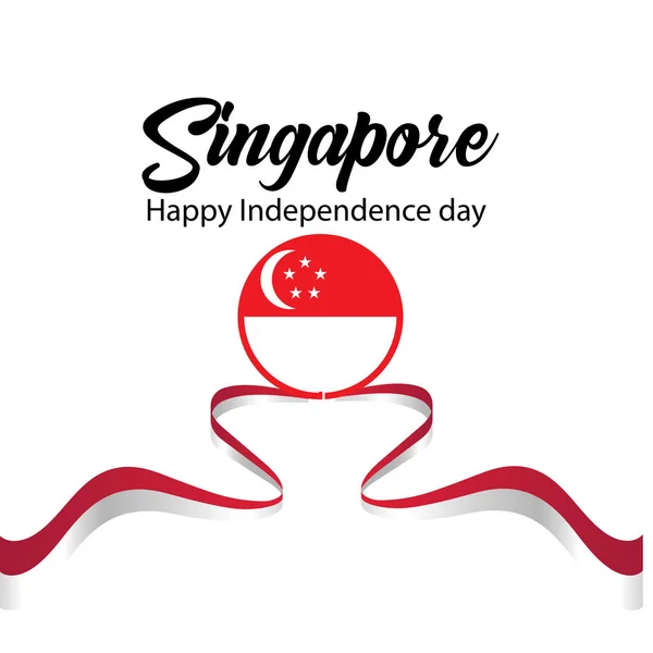 Singapore Independence Day Celebration Vector Illustration — Stock Vector