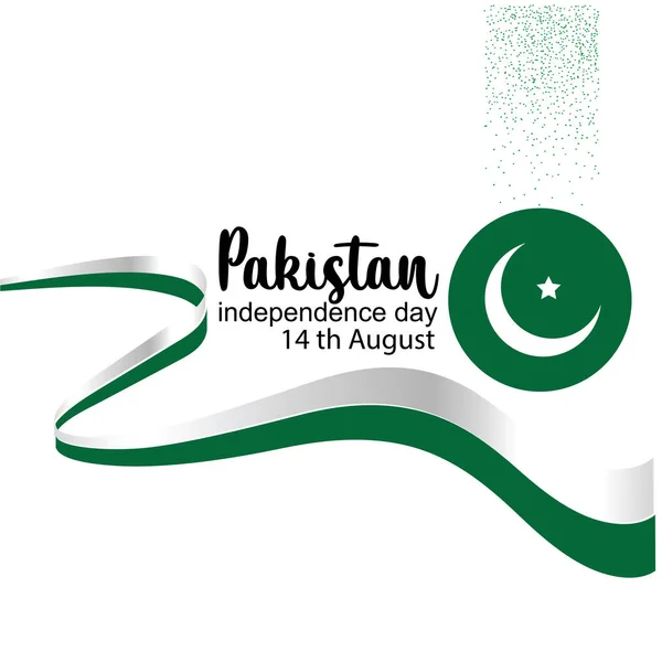 Pakistan Bağımsızlık Günü Yaratıcı Vektör Illüstrasyon Kutluyor Ağustos Pakistan Bağımsızlık — Stok Vektör