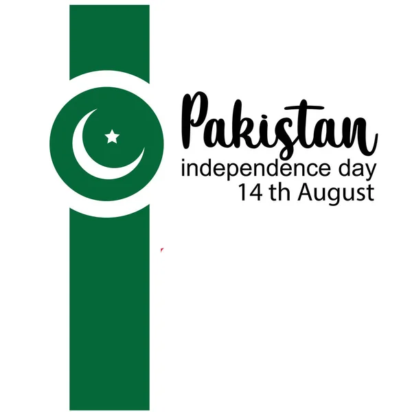 Celebrating Pakistan Independence Day Creative Vector Illustration 14Th August Pakistan — Stock Vector