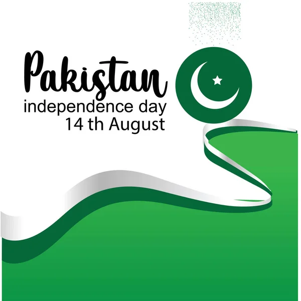 Obchodzić Pakistan Dzień Niepodległości Kreatywnych Ilustracji Wektorowych Sierpnia Pakistan Niepodległości — Wektor stockowy