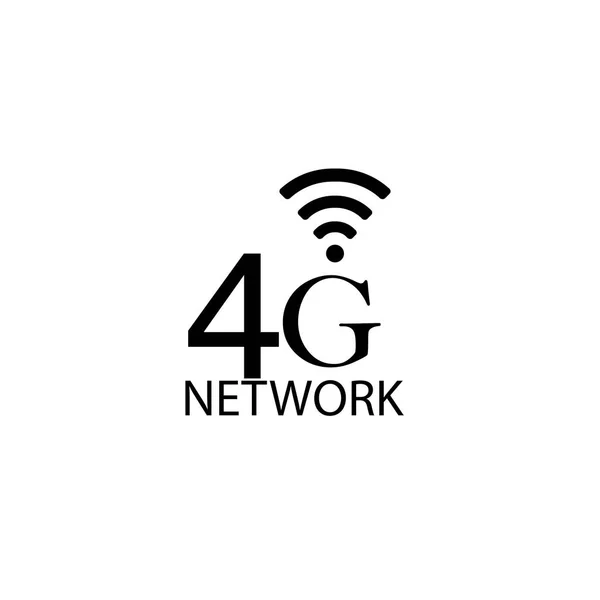 ベクトル技術アイコンネットワークサイン4G フラットラインミニマリズムスタイルのイラスト4Gインターネットシンボル ベクトル ベクトル — ストックベクタ