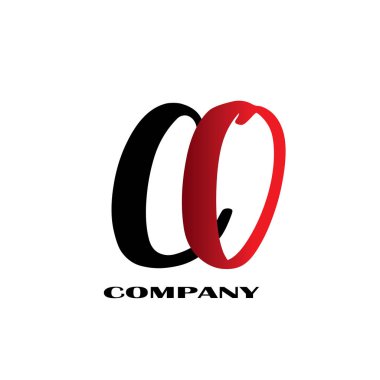 İlk Harf Co Bağlantılı Tasarım Logosu - Vektör