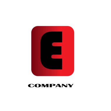 Başlangıç harfi E bağlantılı tasarım logosu-vector