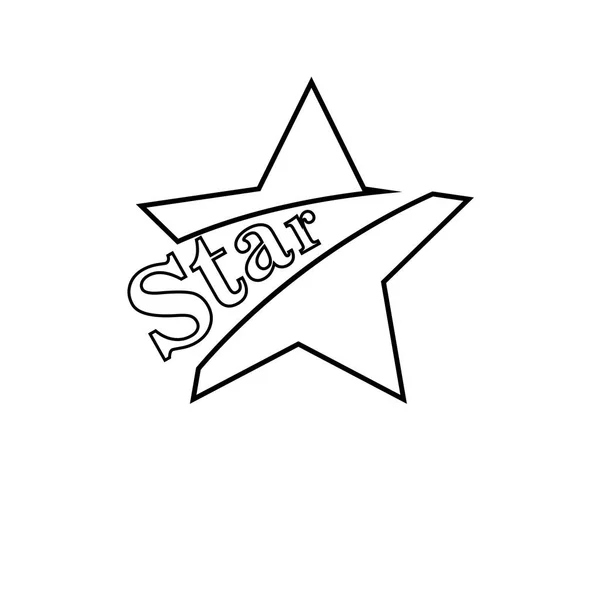 Stjärna ikonen vektor. Klassificerings symbol för webb design-Vector — Stock vektor