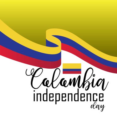 Mutlu Kolombiya Bağımsızlık Günü vektör
